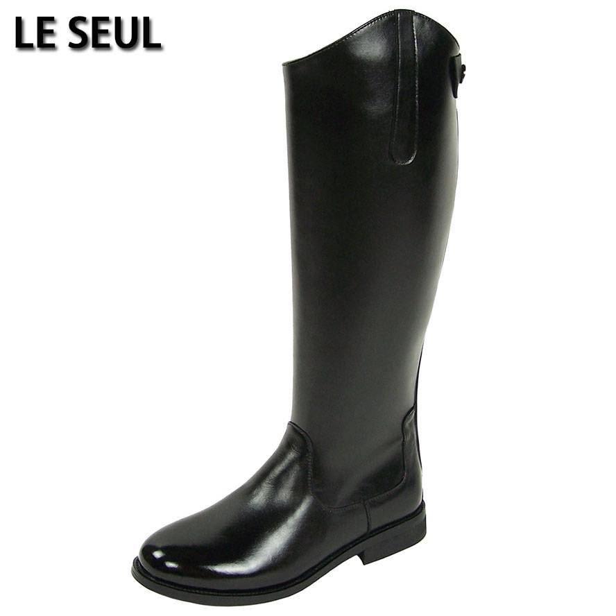 Men's boots high cylinder riding leather cowhide, honor guard guard, male long knights, equestrian leather British autumn zipper boots