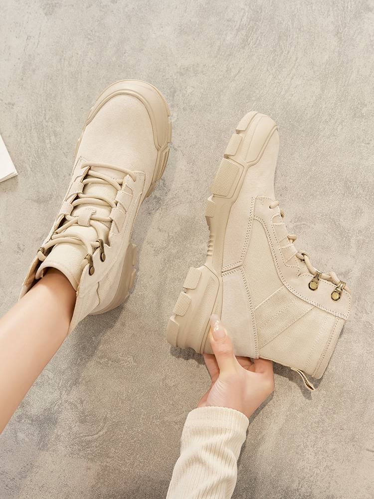 Thick -bottom canvas Martin Boots Female Summer Thin 2024 New British Wind Wind Mountaineering Desert Boots Child Boots