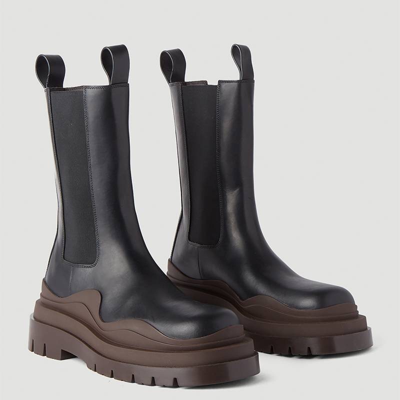BYBV Boots Leather Martin Boots Female Spring and Autumn Single Boots British Wind Boots Tobacco Boot Boot Thick Cherry Boots