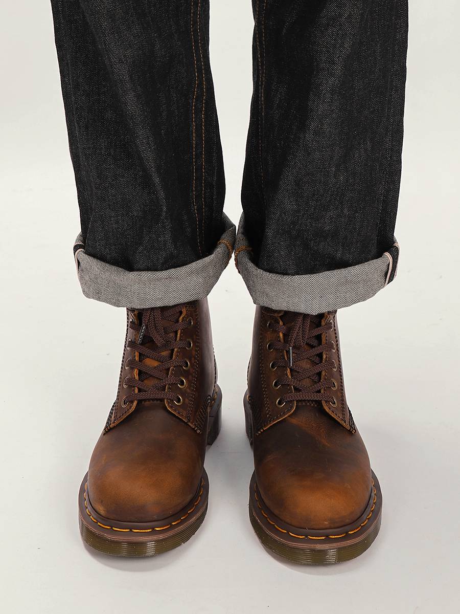 Crazy homemade vintage Middle Agad 1460 Crazy Horse Pipon Boots Men's Leather Short Boots Women's Middle School Gangpie Gangs