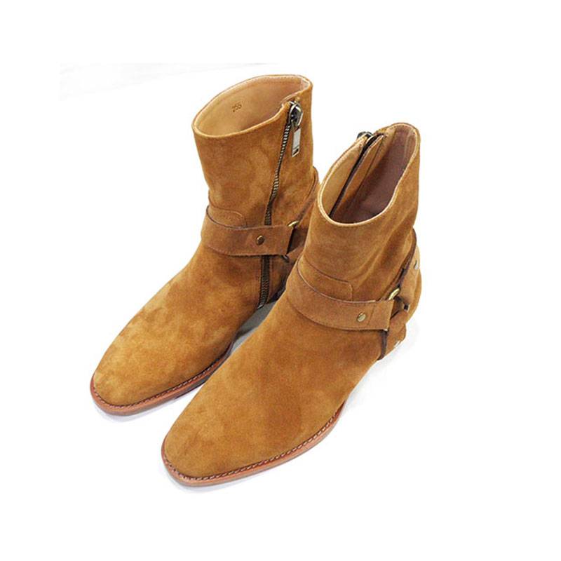 Chelsea boots leather western denim boots Martin boots in the Korean version of the trend boots in the tide boots high street men's boots