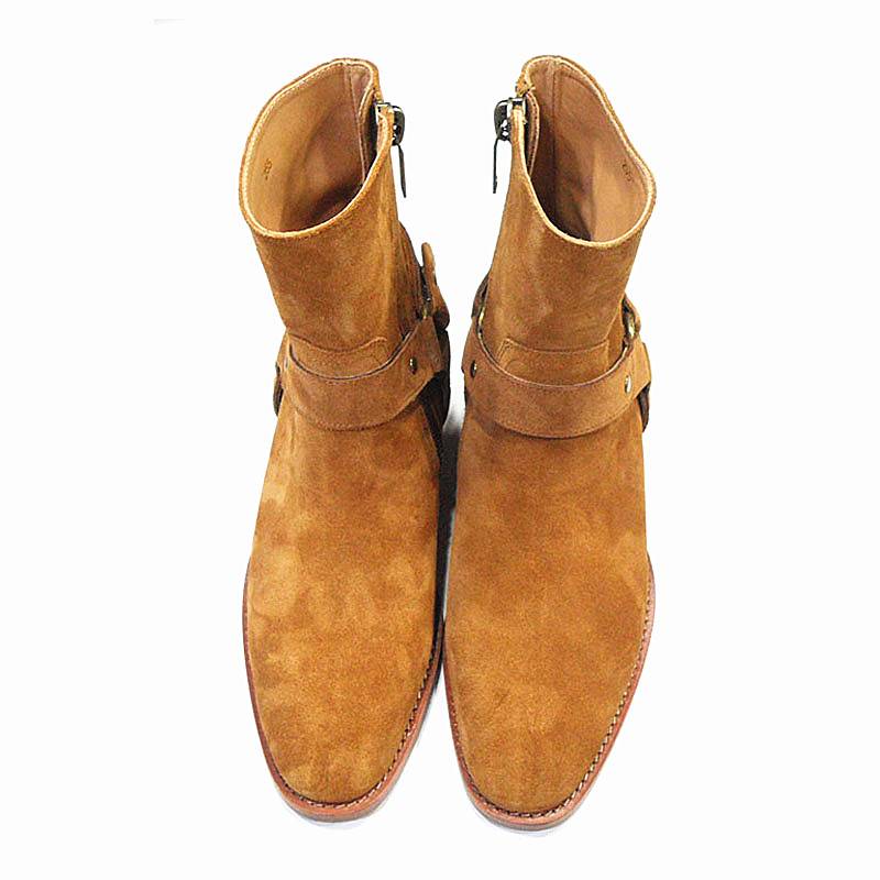 Chelsea boots leather western denim boots Martin boots in the Korean version of the trend boots in the tide boots high street men's boots