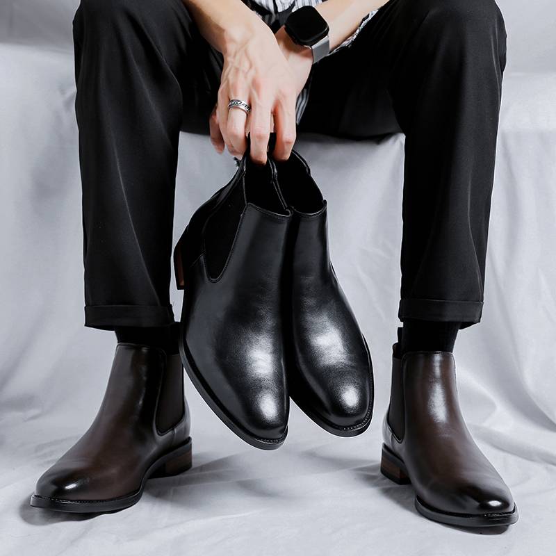 Red Wing Chelsea boots men's leather pointed British style Martin boots business format leather boots high boots