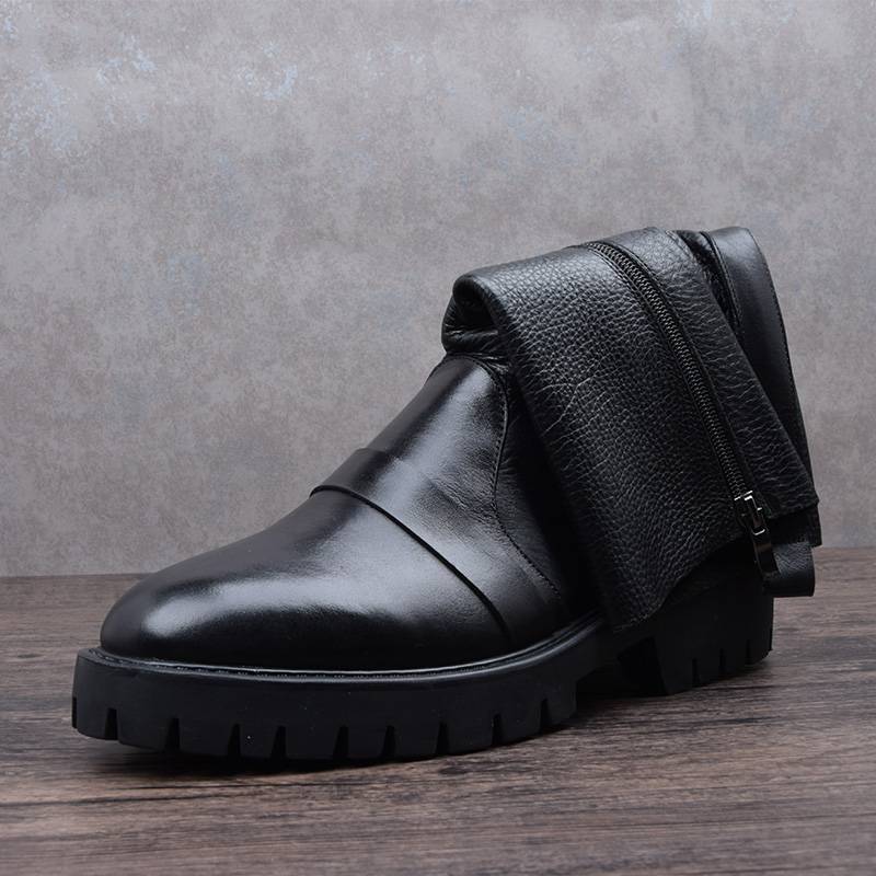 Four Seasons Men's President Gao Shuai Skinth Boots Martin Boots Powder Poor Powers Inner Mongolia Boots Tube Tube Boots Tibetan Putting on Men's Boots