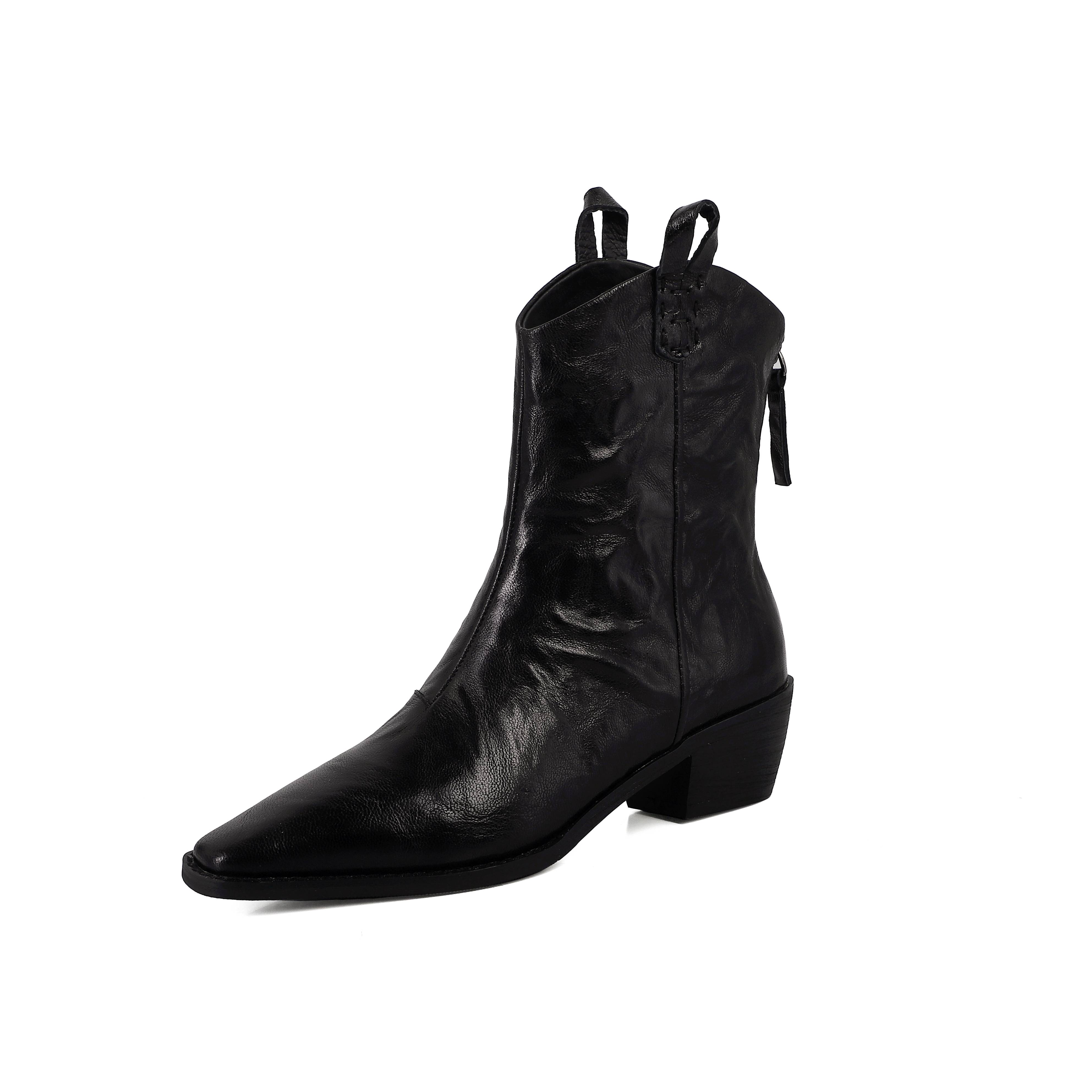 Leather French Vitled Vita, Xinjiang Northwest Sichuan West Grassland Travel Put in Western Martin Boots Chelsea Short Boot Women