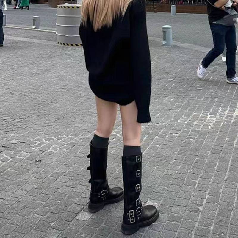 Retro Western denim boots Xinjiang Travel Boots Children's Summer Boots Boots Brown Long Boot High Cavaliers Boots