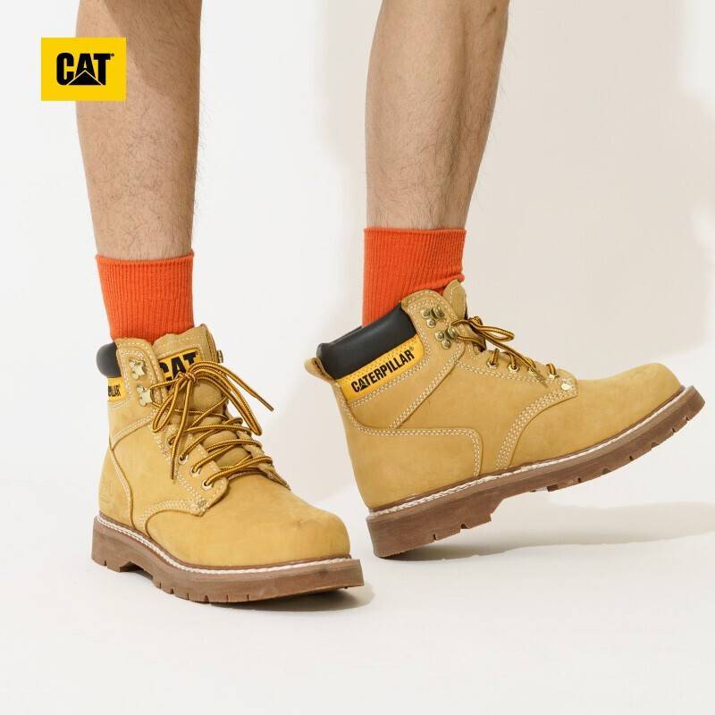 CAT Carter men's and women's shoes boots high -top Martin boots classic rhubarb boots couple leather workshoe shoes PWC74010