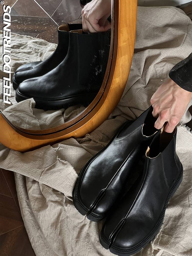Waste Du Chao Pin Horseshoe Boots Men's Women and Women Couples High Skin Skin Skin Shoes September Shoes British Wind Cherry Boots