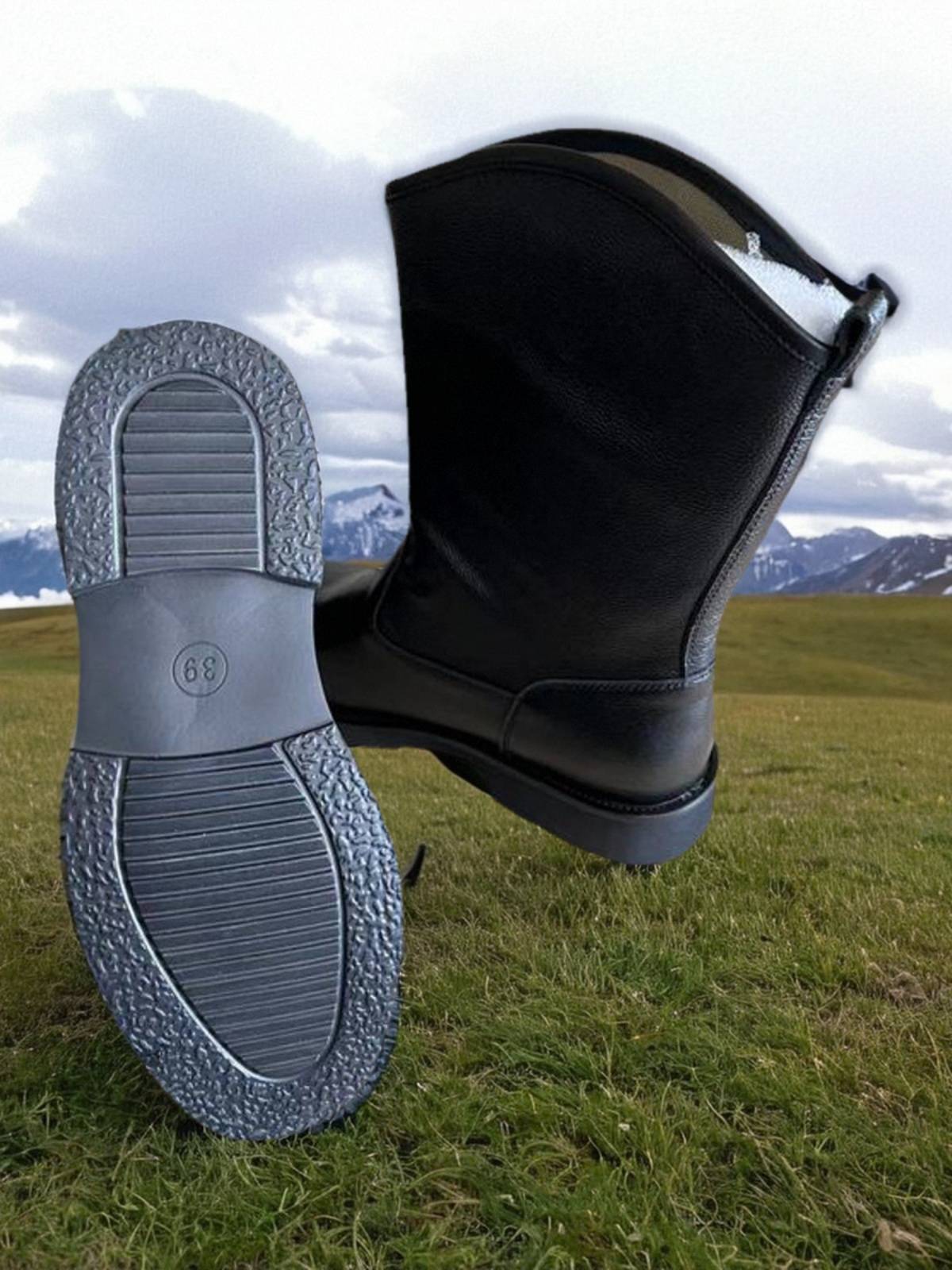 Mongolia's new man with a single boot, Martin's boot, cowboy boots, cowboy boots