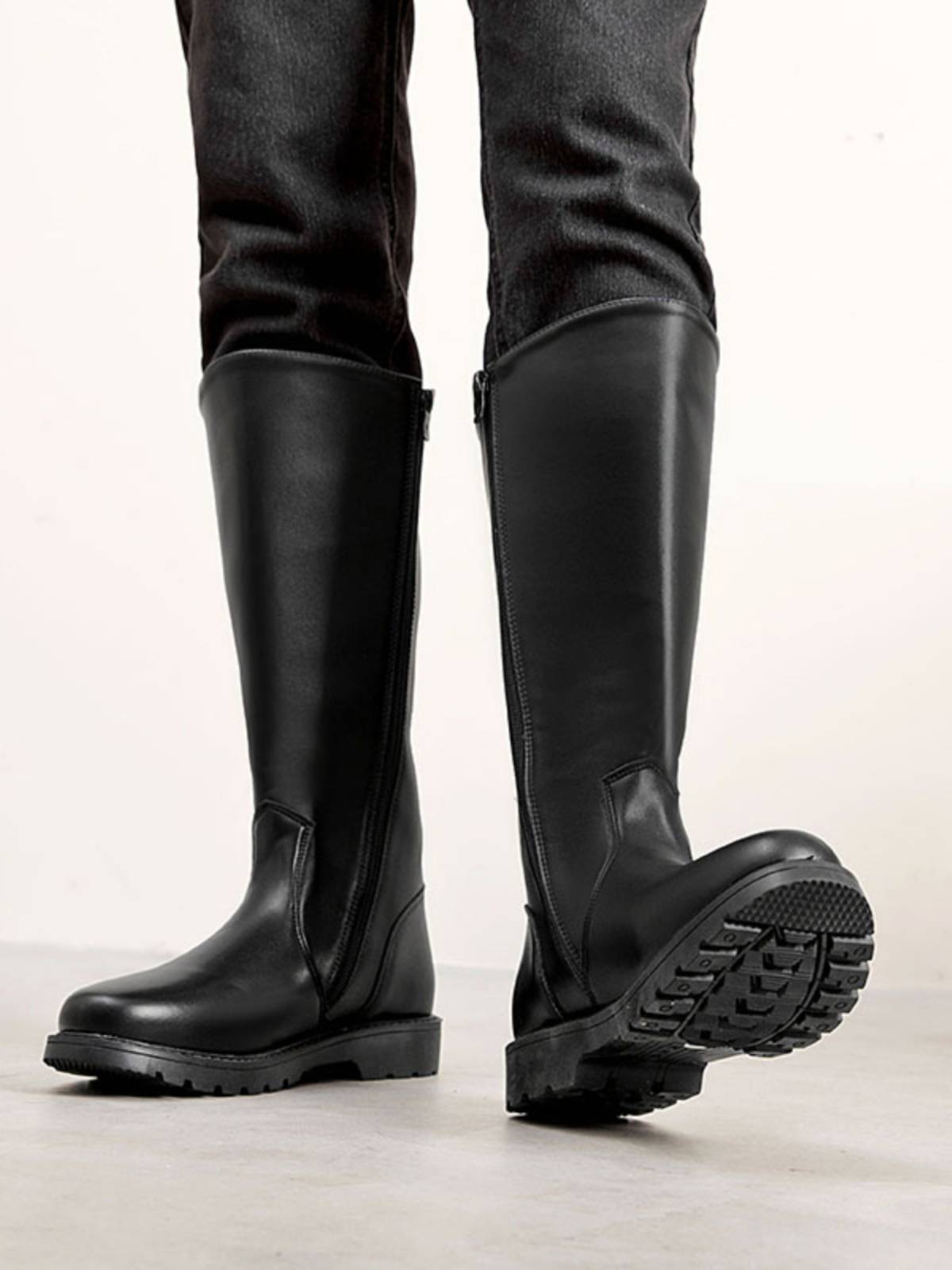 New autumn and winter boots, guard guards, flag -raising fando, high boots, men and women boots, boots, warm waterproof waterproof horse boots