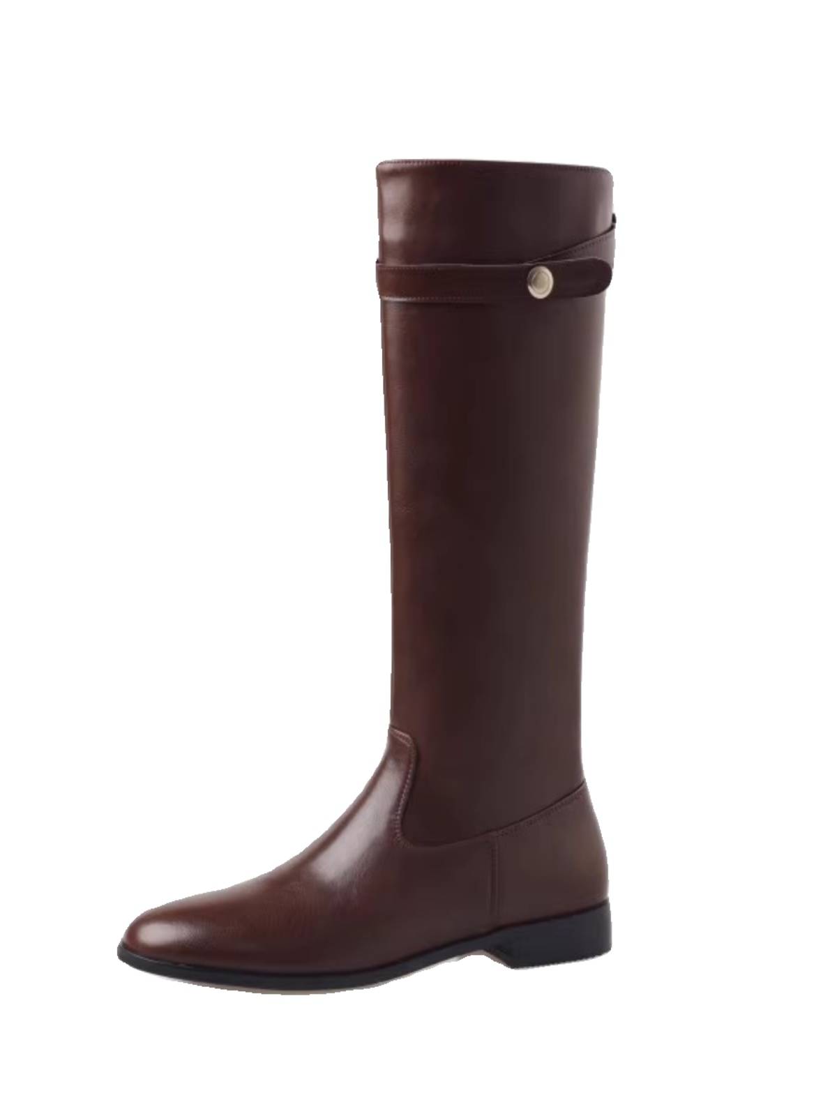 Lazy Wind ~ Loose sleeve Knight Boots British handsome high -row boots are all flat bottom but knee long boots women