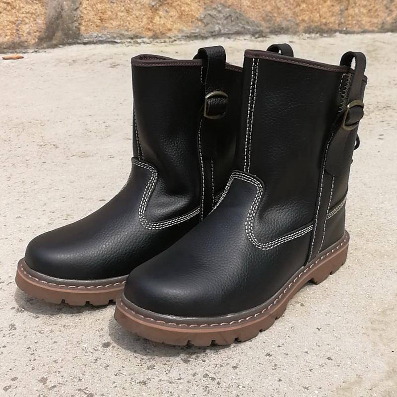 Special offer cowhide Mongolian boots motorcycle boots trendy Martin boot boot boots breathable horse boots leather denim short boots Knight boots