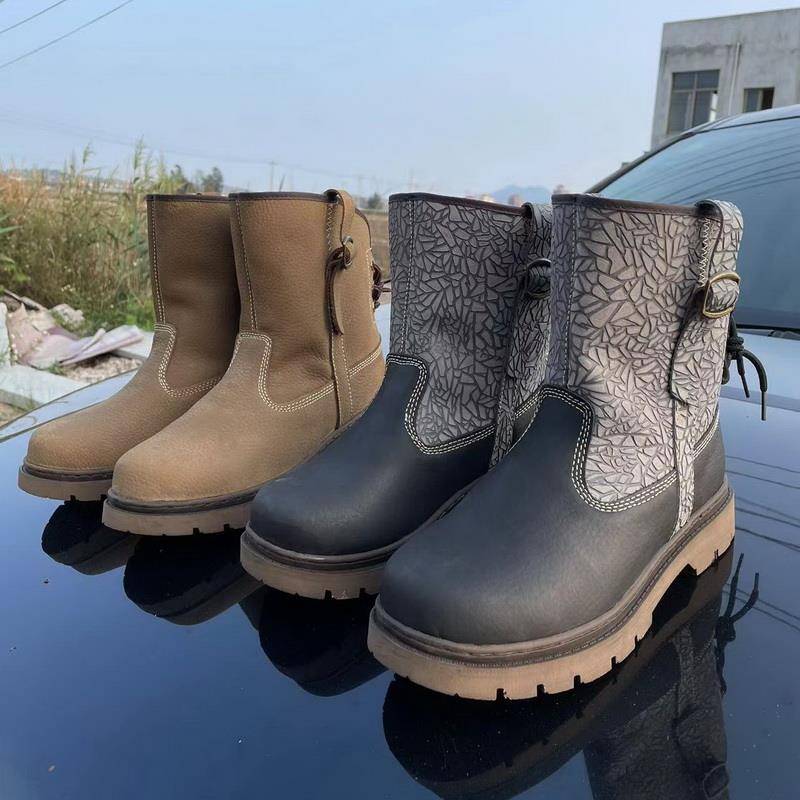 Special offer cowhide Mongolian boots motorcycle boots trendy Martin boot boot boots breathable horse boots leather denim short boots Knight boots
