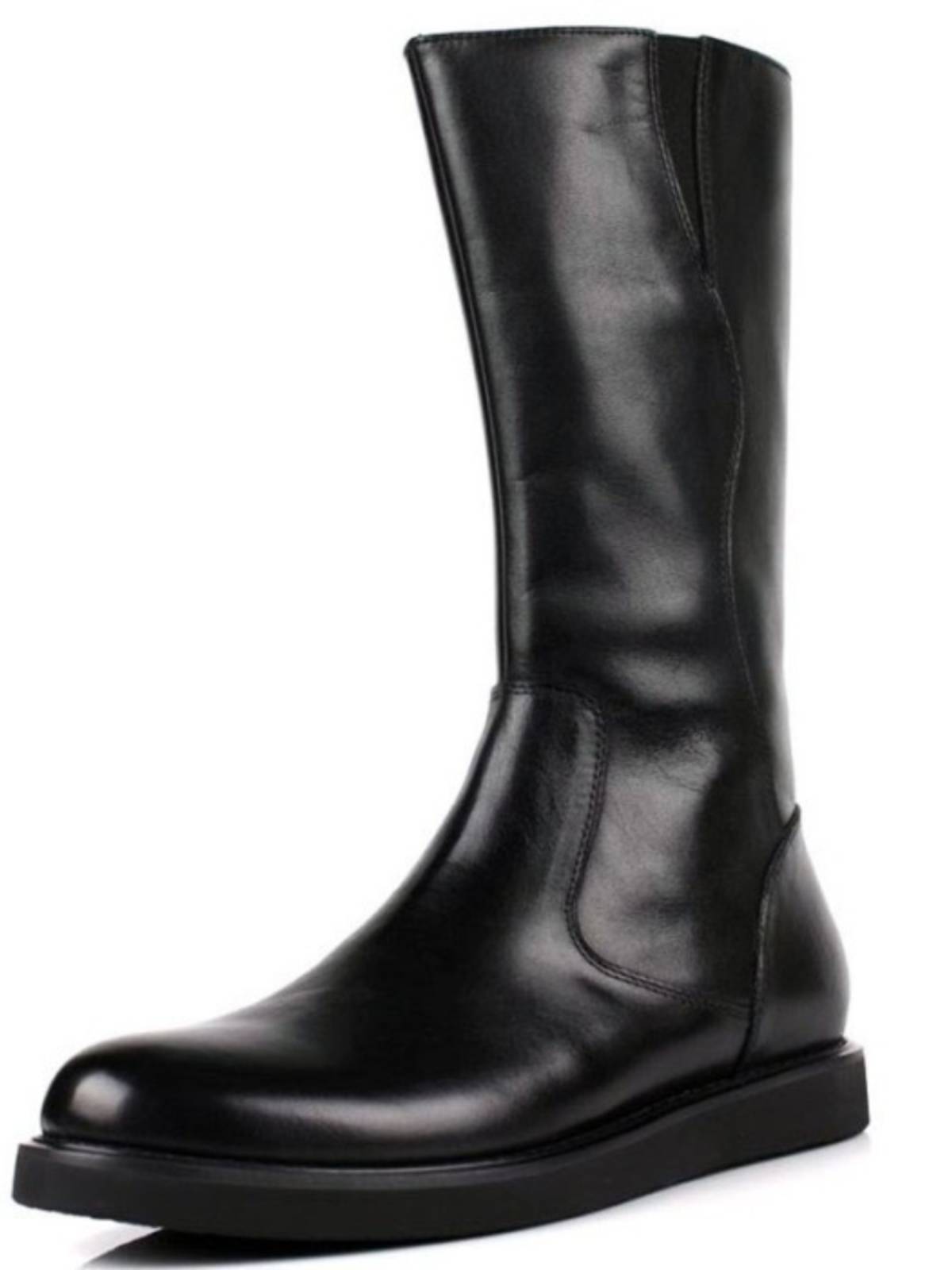 Autumn and Winter Mongolian Boots British high -waisted men's boots men's equestrian boot boots boots leather cowhide plus velvet cotton boots