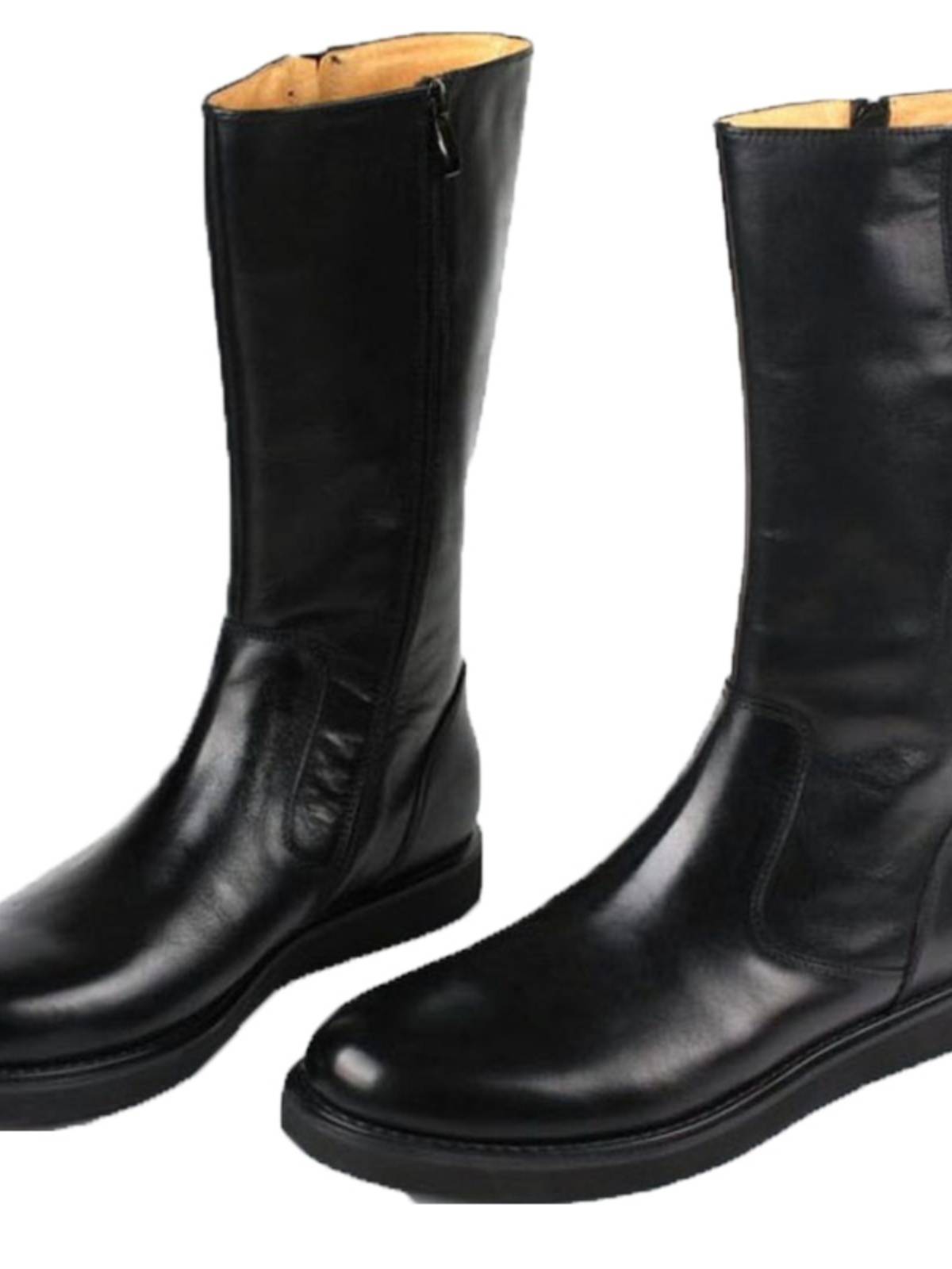 Autumn and Winter Mongolian Boots British high -waisted men's boots men's equestrian boot boots boots leather cowhide plus velvet cotton boots