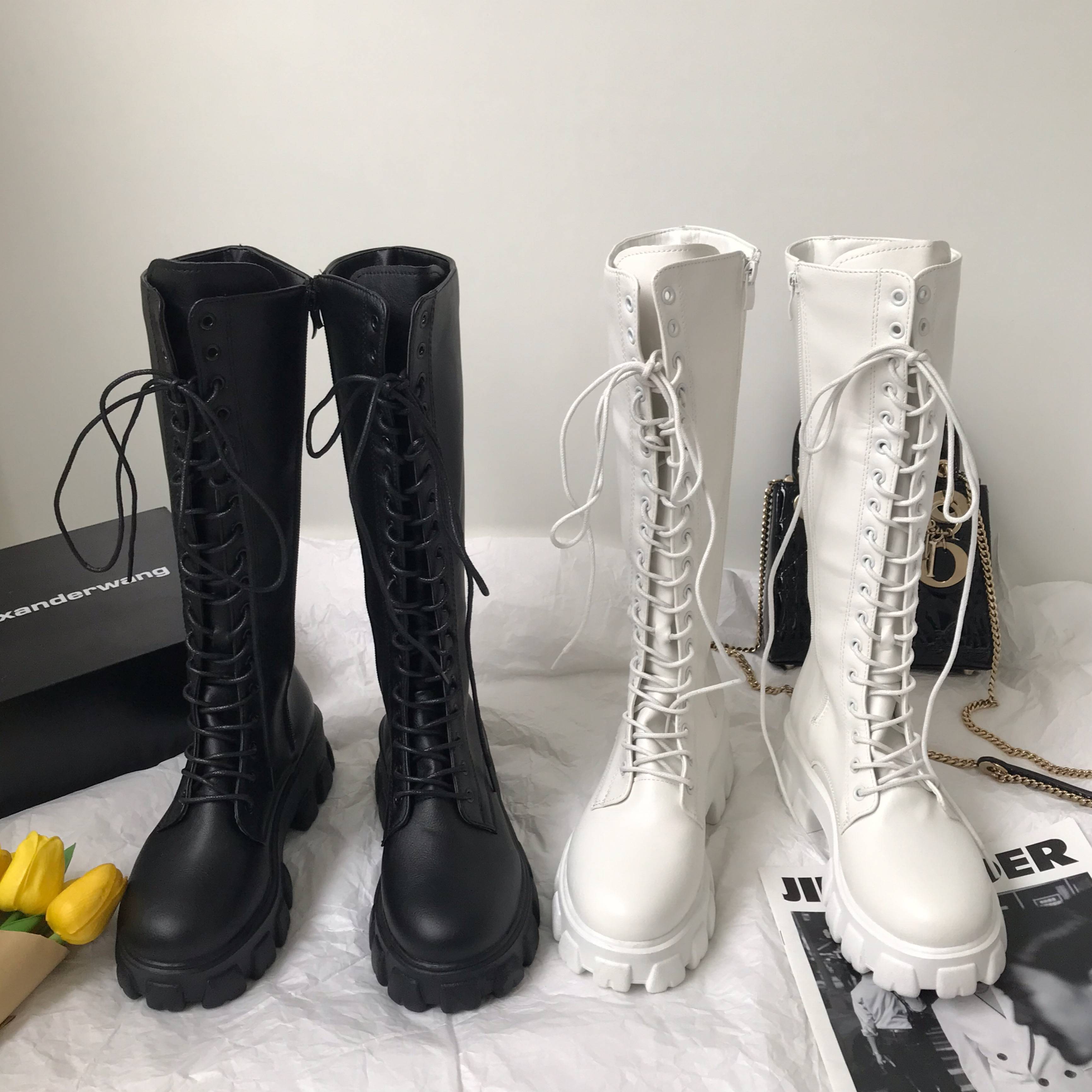 Little Sun Family Korean version of Martin Boots Female Summer Single Boots thick bottom, but knee high knight locomotive large size boots