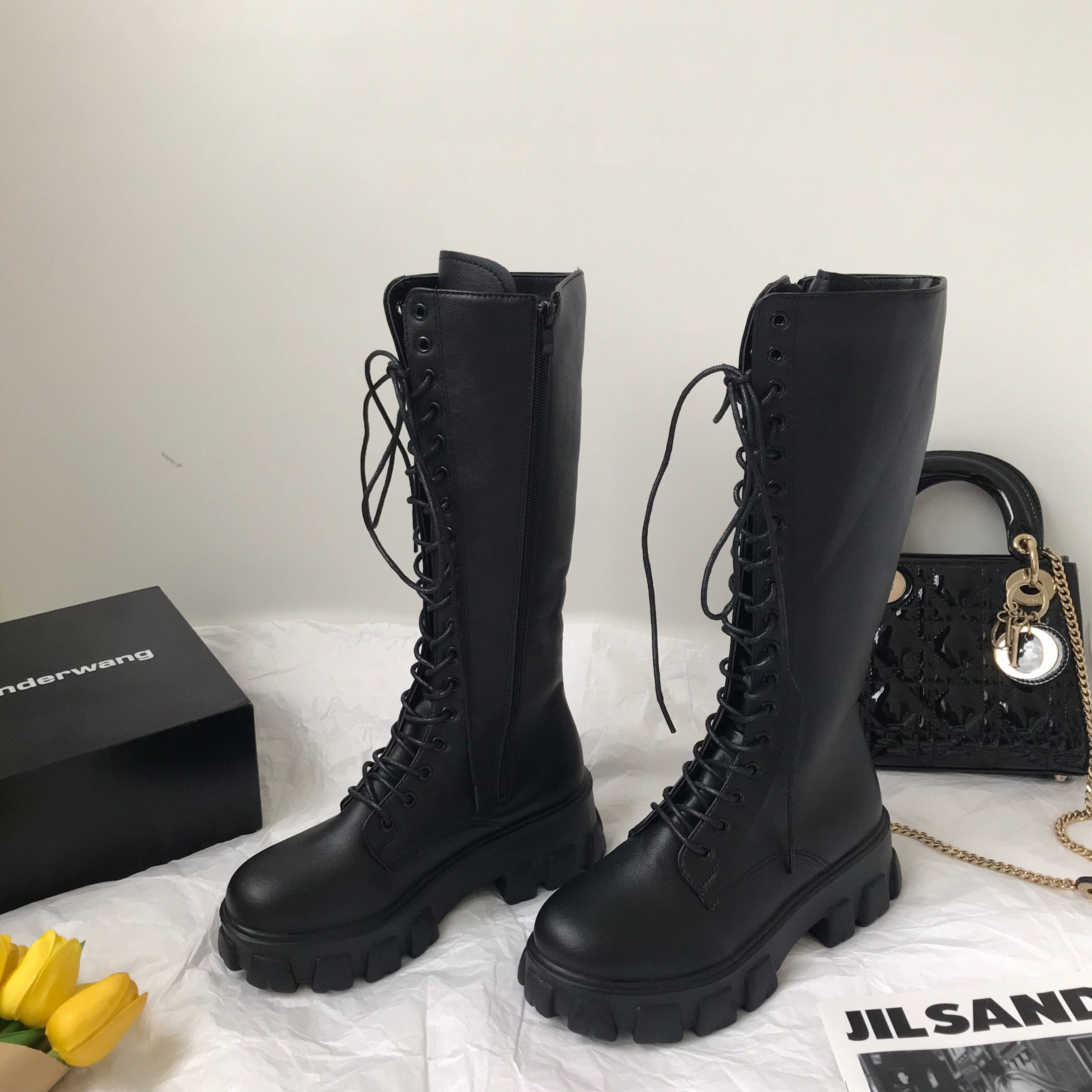 Little Sun Family Korean version of Martin Boots Female Summer Single Boots thick bottom, but knee high knight locomotive large size boots