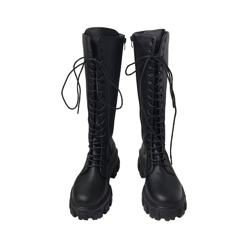 Little Sun Family Korean version of Martin Boots Female Summer Single Boots thick bottom, but knee high knight locomotive large size boots