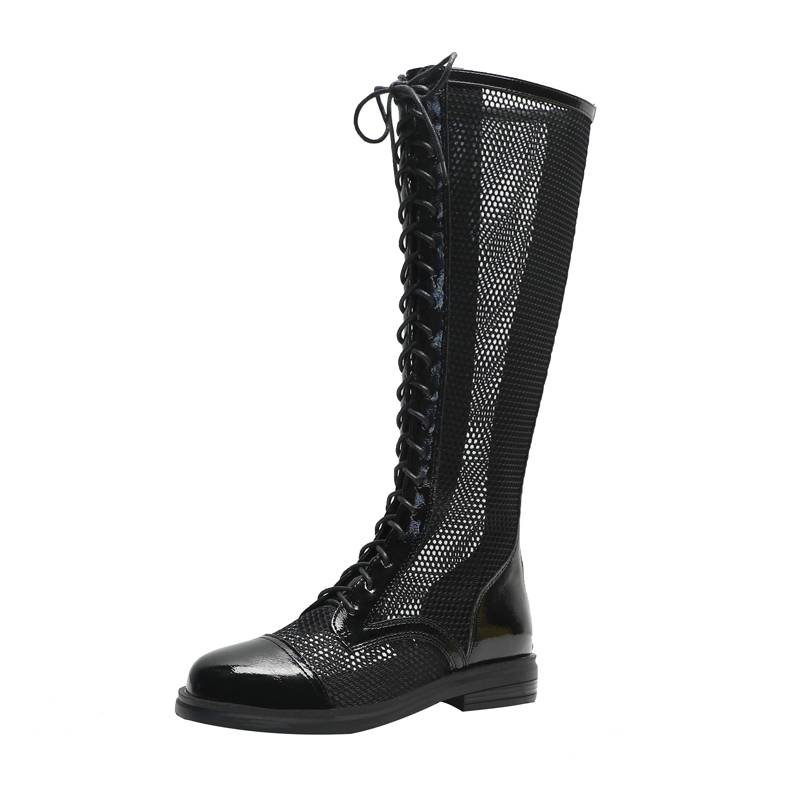 GUIDI FAME Summer Martin Boot Women's Internal Gels Gift Boot 2024 New Garfrained Flat Flat High Boots