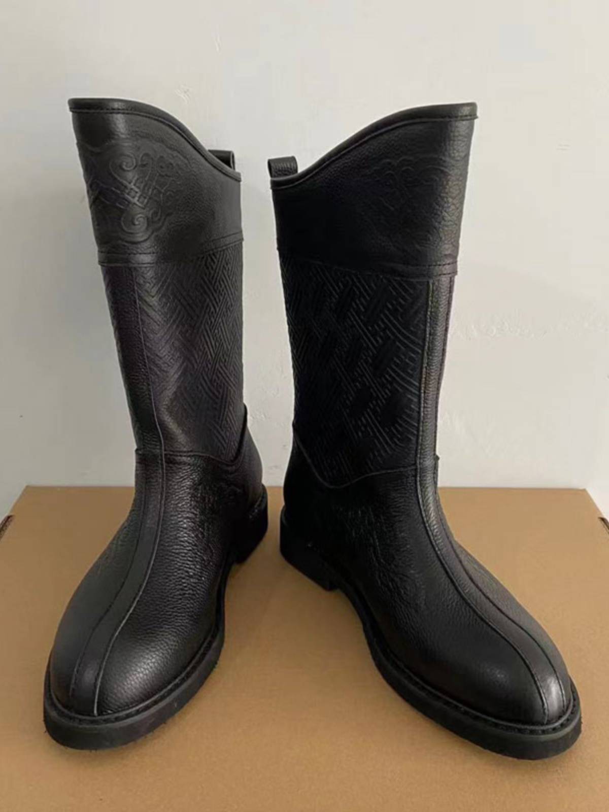 Mongol pure-skin-tweet male boots