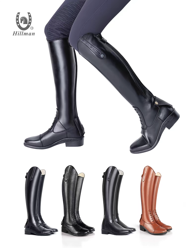 Professional equestrian boots men and women riding boots hillman real cowhide breathable soft riding boots obstacle boots