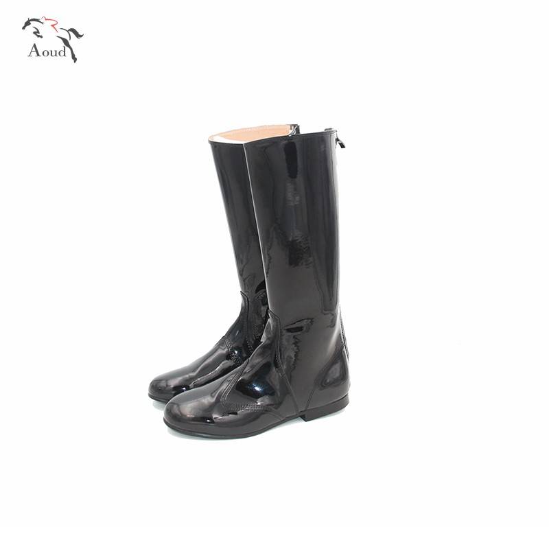 Patent leather professional speed racing equestrian racing racing racing race boots boots riding ride boots men's and women's same models in the west