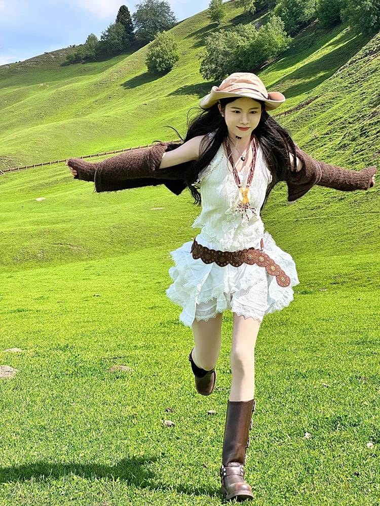 West Cowboy Boots, West Side Traveler with Old Long Boxer Boots, Northwestern Savanna Tourist Boots