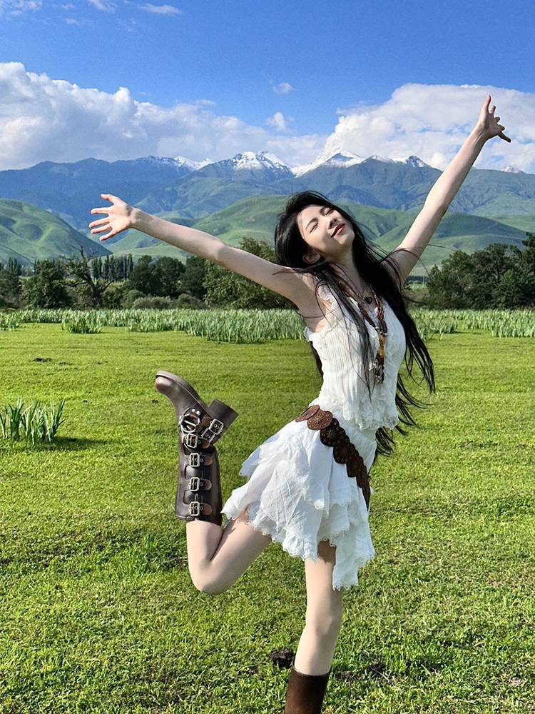 West Cowboy Boots, West Side Traveler with Old Long Boxer Boots, Northwestern Savanna Tourist Boots