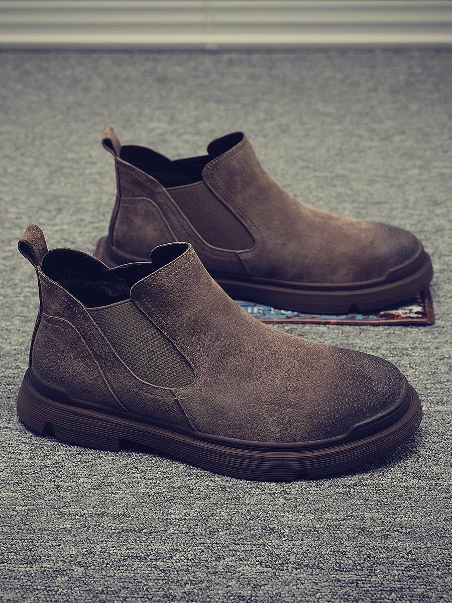 Summer Martin boots men's high -top shoes British wind Chelsea boots breathable boots trendy leather workpiece boots