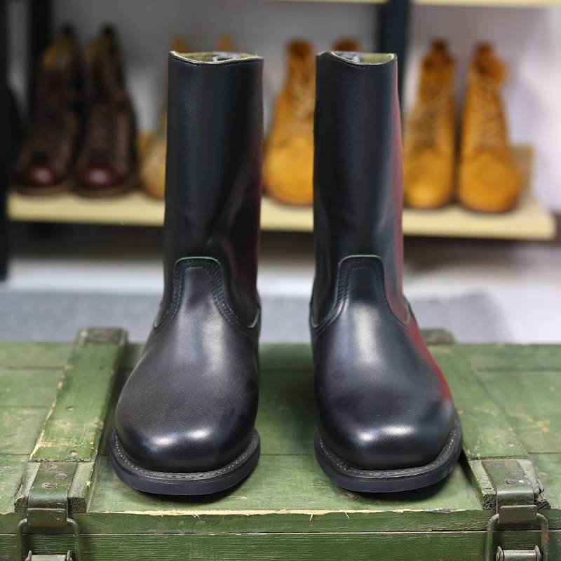 All leather!Outdoor round -headed knight boots high horse boots head layer cowhide solid leisure leisure boots male