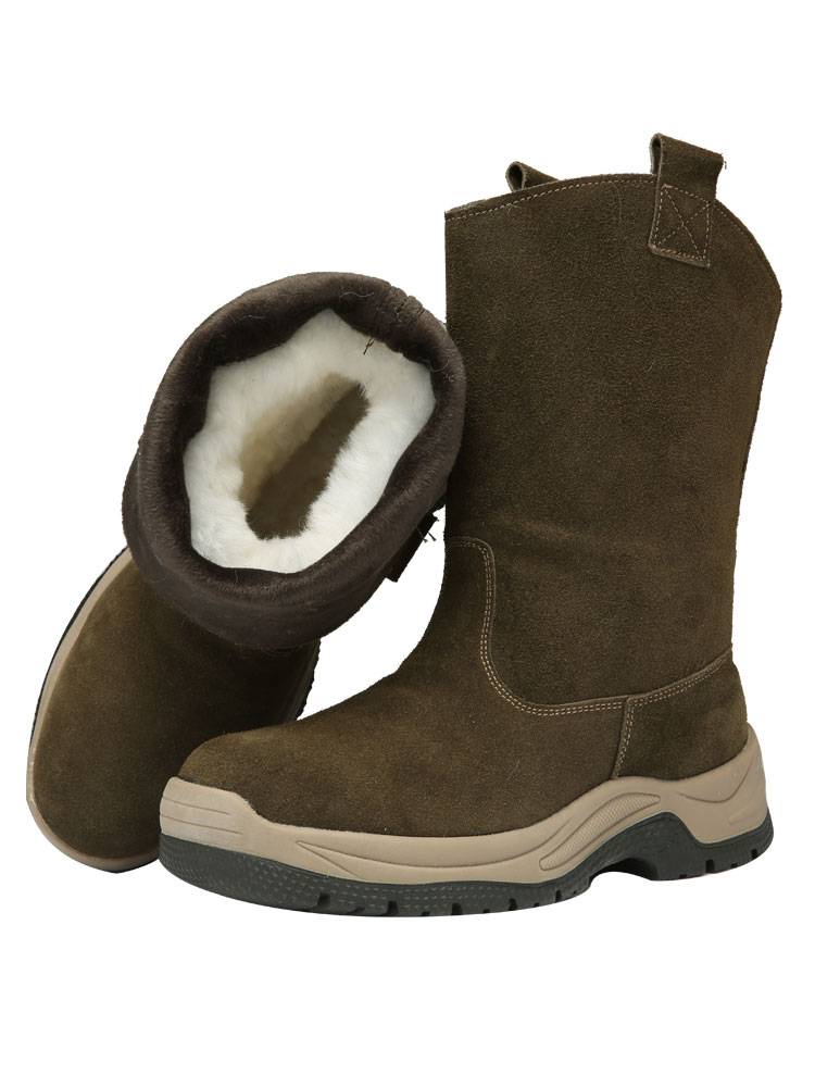 Northeast snow boots men's fur allourary leather fur in winter, outdoor warmth, thick waterproof, waterproof, Mongolian horse boots