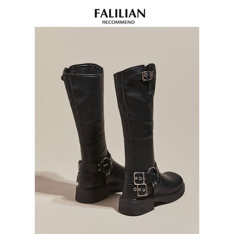 miu Martin Boots Women's Boot 2024 New Spring and Autumn Permanent Spring and Autumn Period, but knee high -knee knight boots in western denim boots