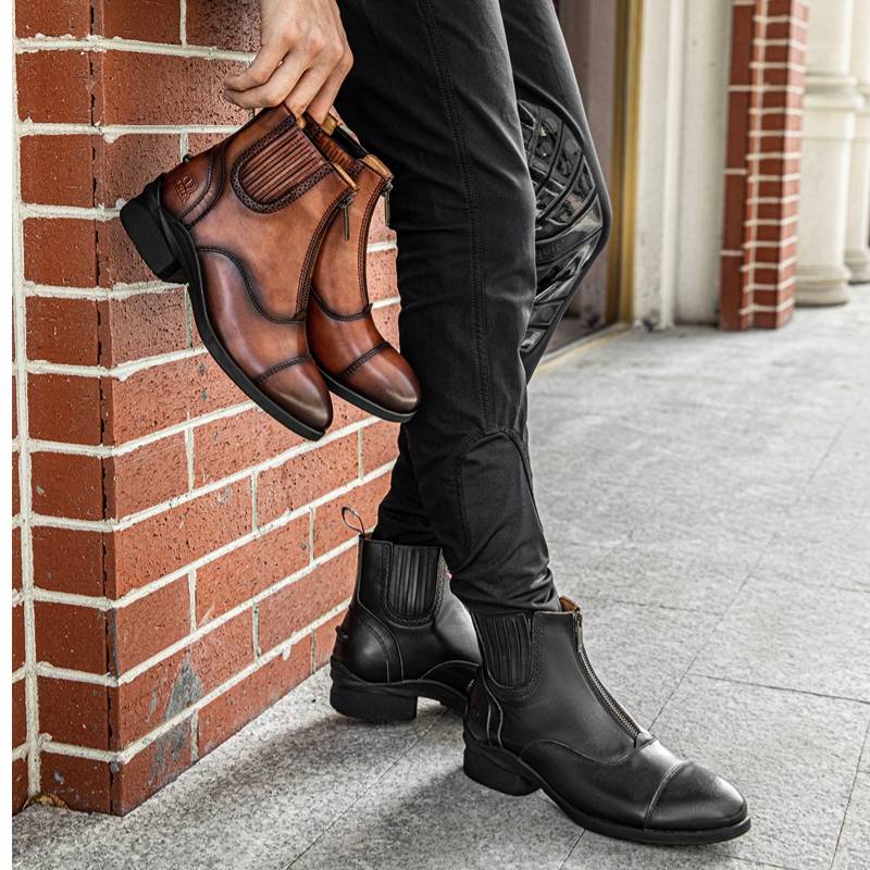 Msr equestrian boots cowhide summer short boots short men's female Women's Boy Ride shoes boots professional equestrian horse boots