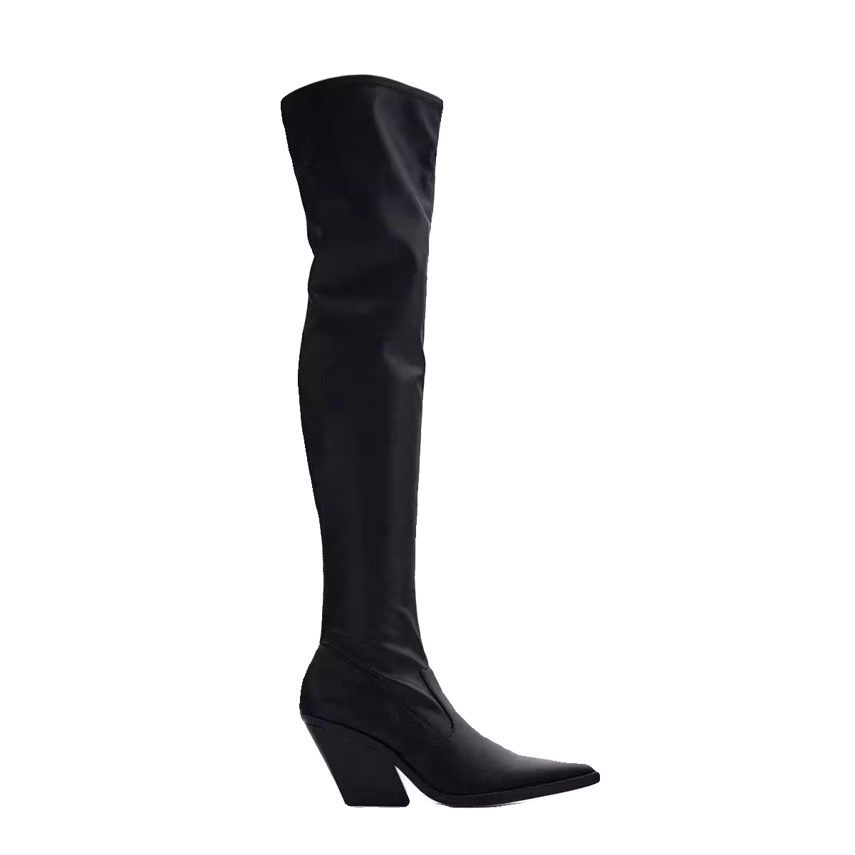 ZARA over -knee boots autumn and winter new pointed and alien heel high boots sexy thick heel long cylinder knight boots children