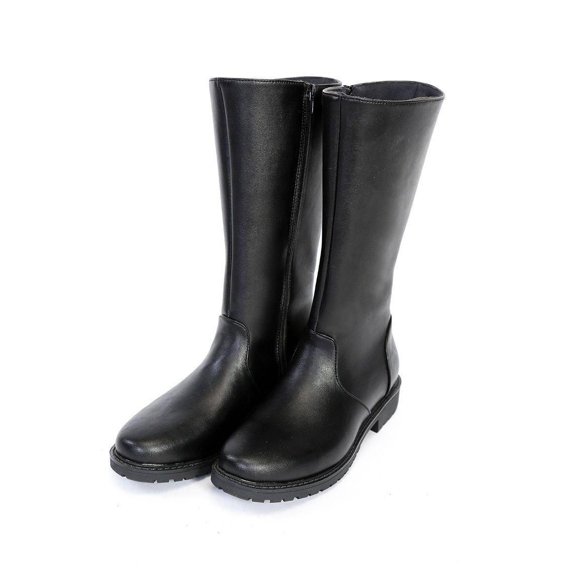 Men and women's leather boots men's shoes COSPLAY Anime Game Circuit Boots Ritual Boots Boot Martin Boot Black Black