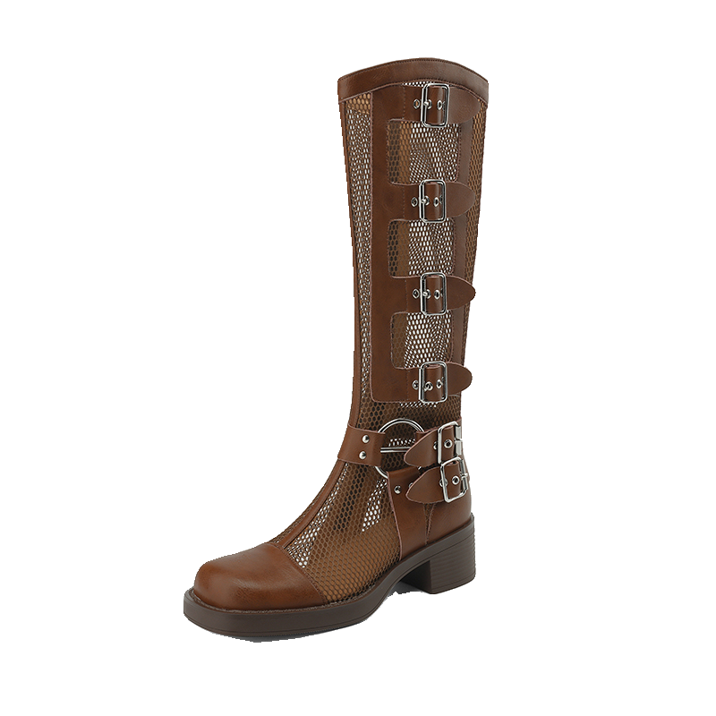 A new 2024 summer emptiness net and knee boots
