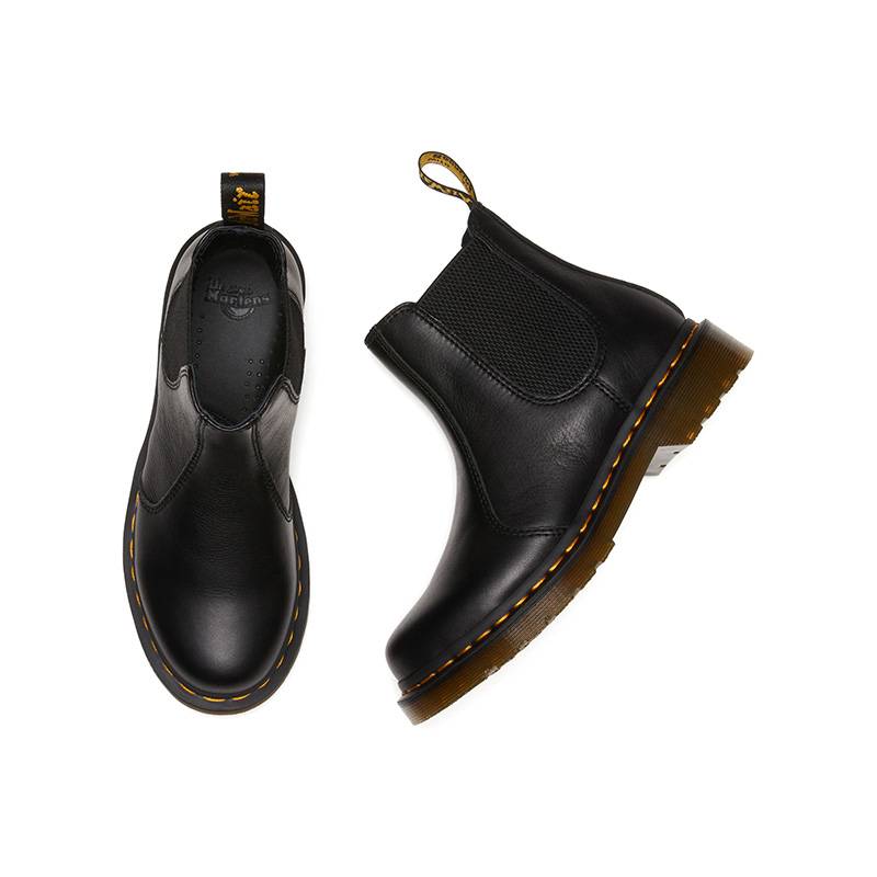 Dr. Martens Martin 2976 British style fashion litchi pattern soft leather black men and women Chelsea boots