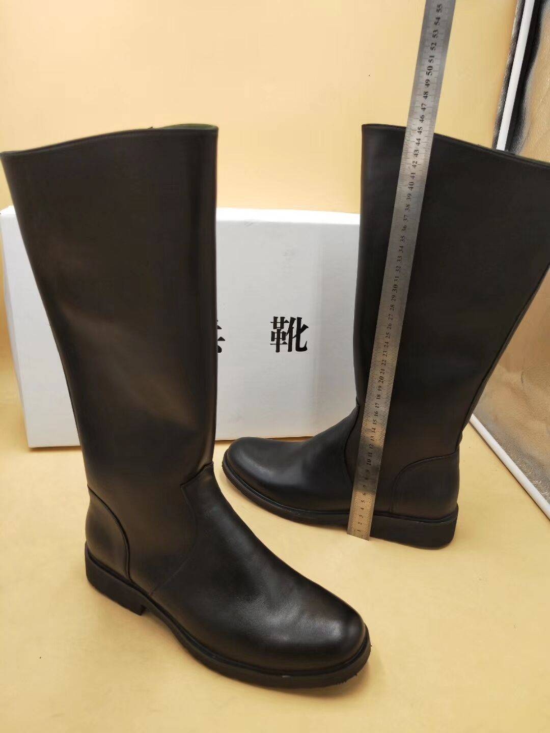Factory direct selling 3516 high -cylinder all -cowhide authentic parade guard guard guard boots, locomotive knights and horse boots performance boots