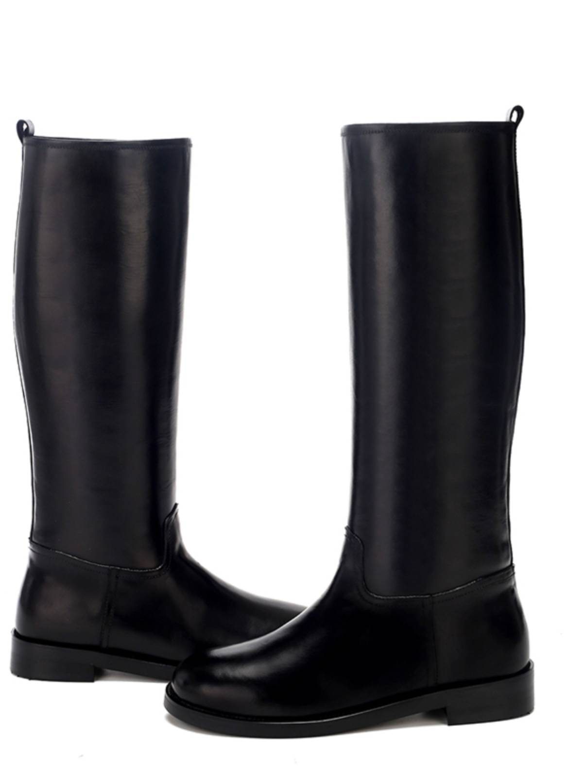 Men's boots leather horse boots men's high boots plus velvet leather boots Mongolian boots Mongolian boots high -top knight equestrian boots
