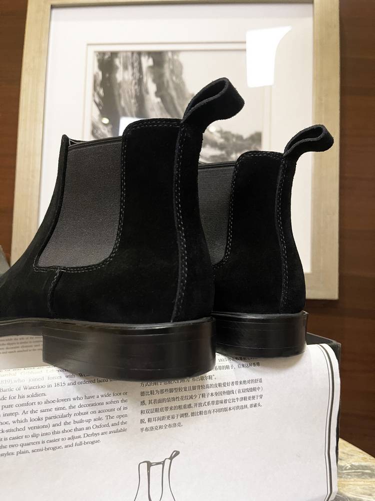 CW spring Chelsea boots male leather short boots flipped British kick and velvet formal Martin boots high -top business