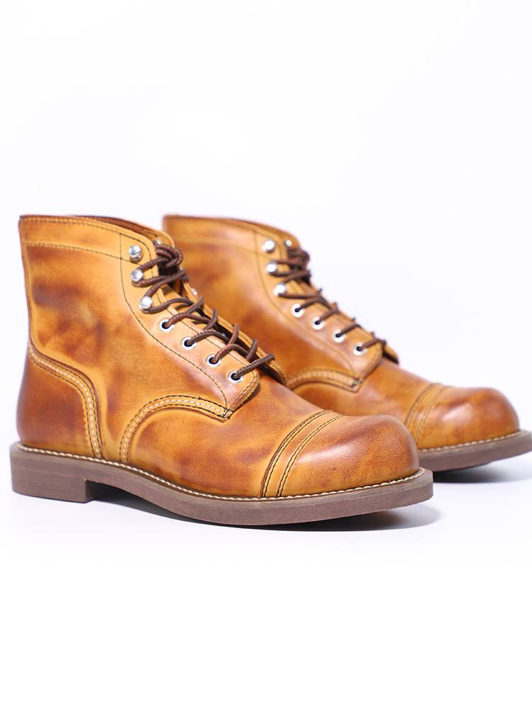 8111 Gute -Dyonthon Press Boots Men's Paratrooper Boots Martin Boots Retro locomotive Shoemon Boots Rush Red Wing Wind