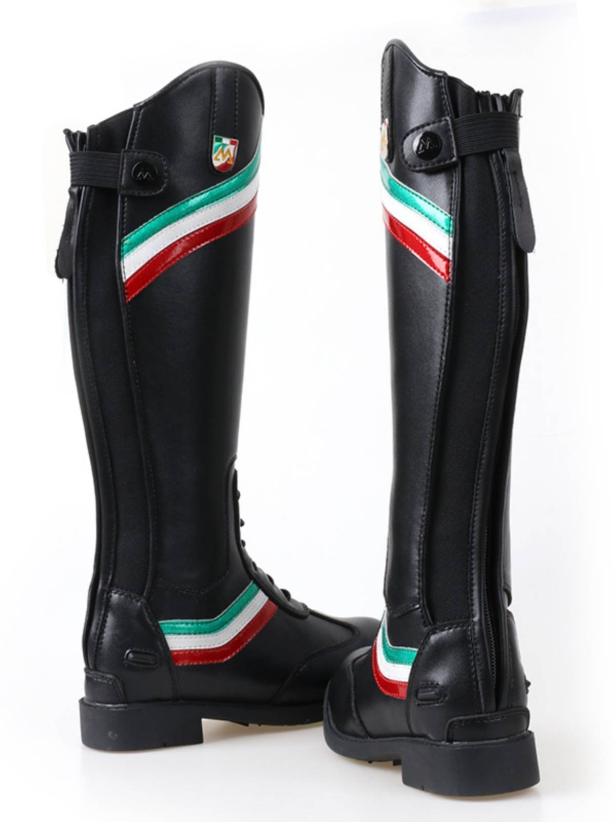 Leather ride competition training horse boots high -pipe boots breathable leather equestrian boots children's equestrian boots