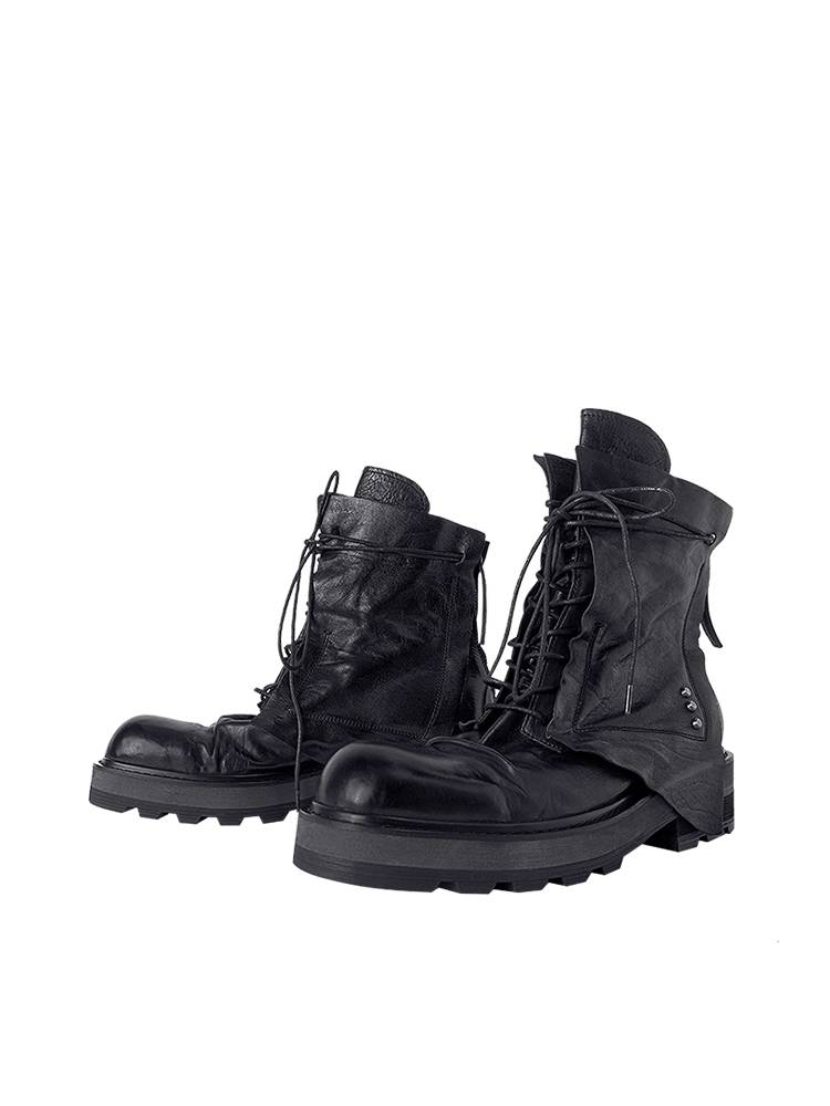 Phantom original designer brand brand new thick bottom increase Martin boots men's leather design sense high -top boots female