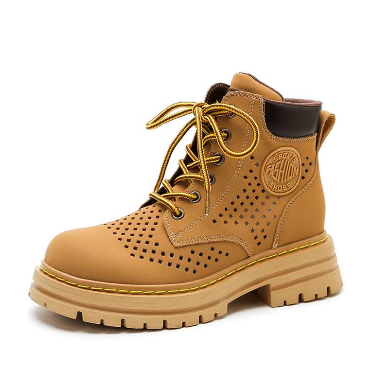Inner increase of Martin boots women's model 2024 new summer thin models can not play rotten big yellow boots thick bottom summer explosion boots