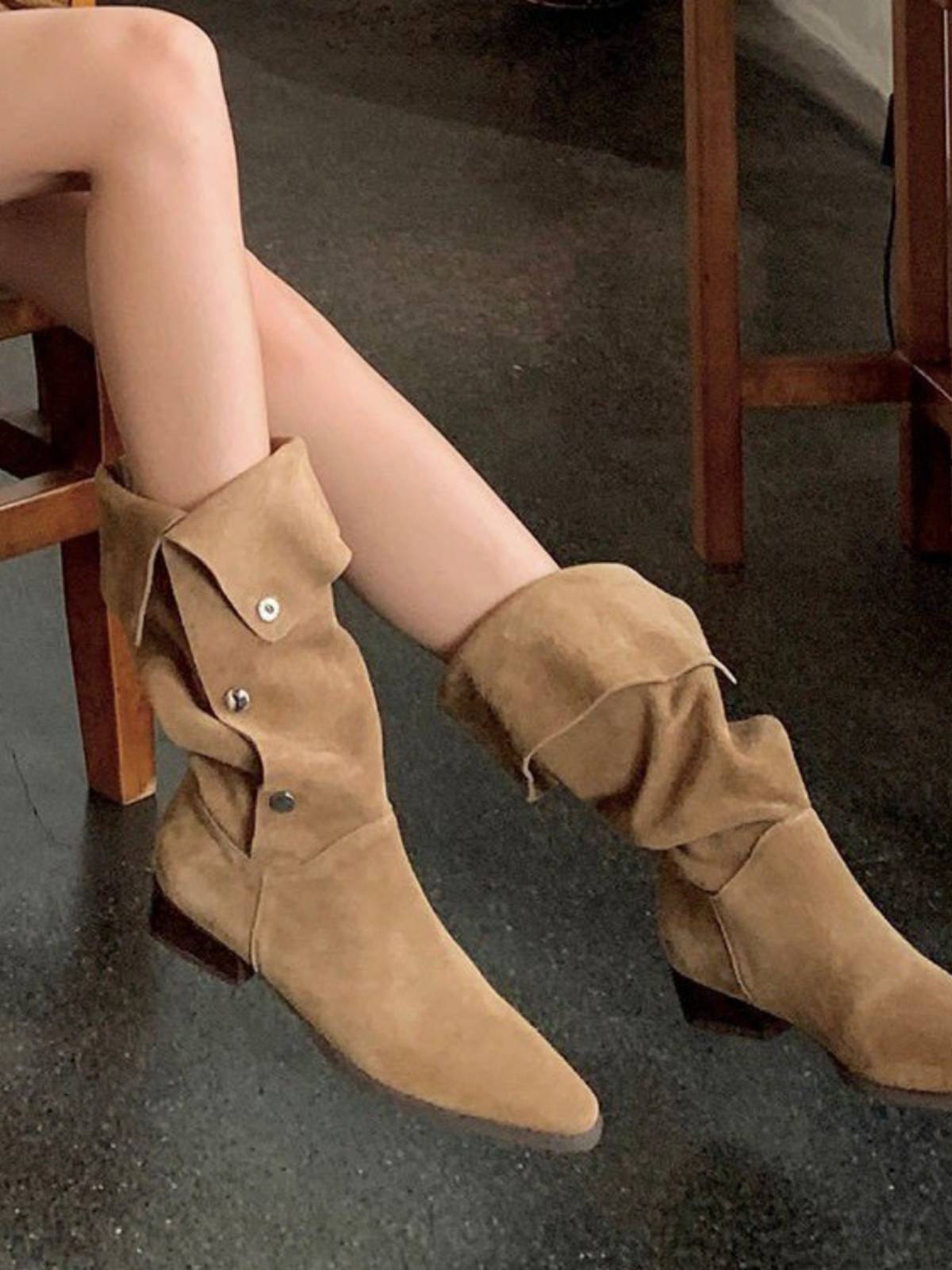 2024 Spring New Polaries Boot Boots Two Plasma Win Win, Niche Packing Boots Western denim boots, boots