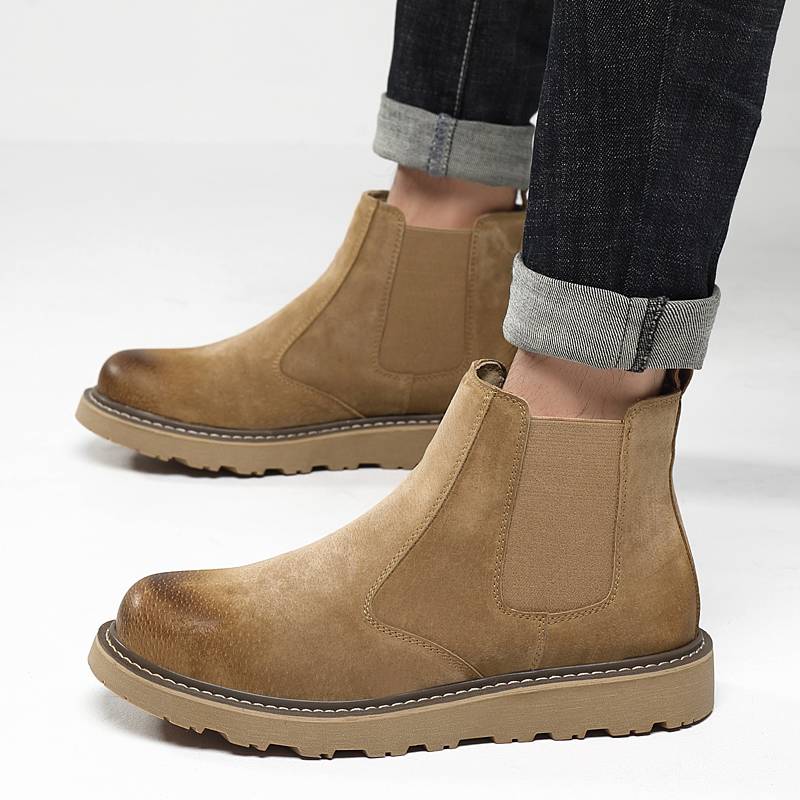 Chelsea boots men's high -top shoes, Yinglun Wind Martin Boots Retro Men's Shoes Winter Desert Boots Gang Bester Boots