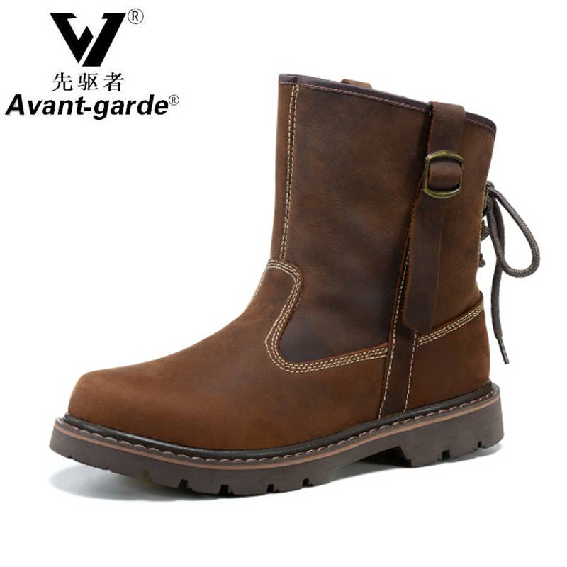 Cowhide men's boots Martin boots Mongolian horse boots breathable worker boots Knight boots leather car boots in leather boots women's shoes