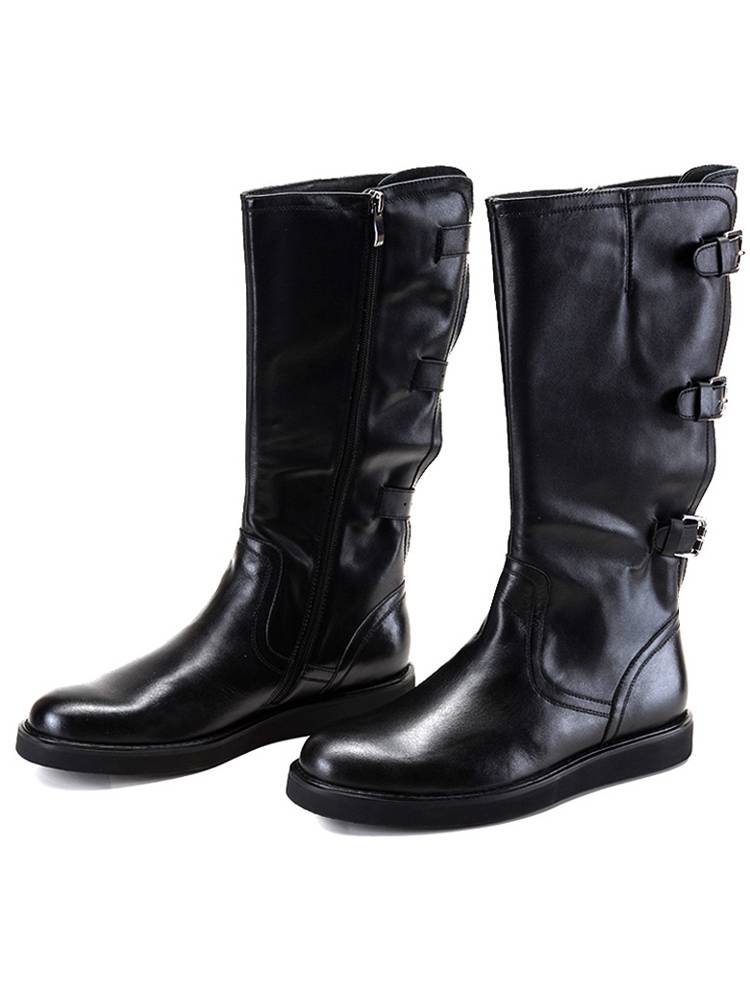 Cowhide Horse Boots Martin Boots Leather Long Boots Men's Boots Men's Boots Men's British denim leather boots motorcycle boots