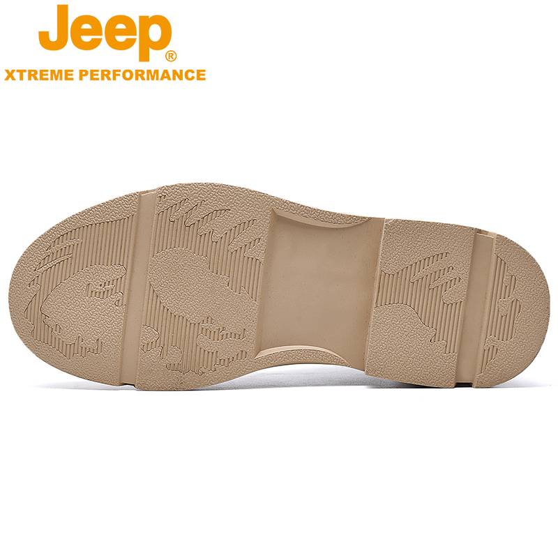 Jeep men's shoes tactical Martin boots desert short boots spring and autumn leather men's boots with fleece and cotton shoe workers