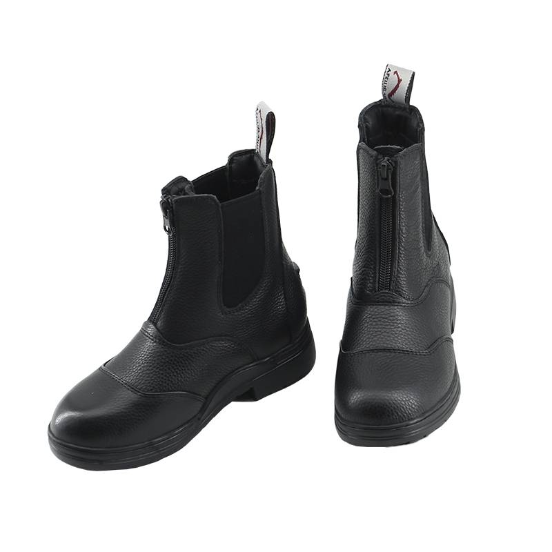 Children's equestrian boots riding boots French entry oral cowhide short boots riding horse riding training knight short boots
